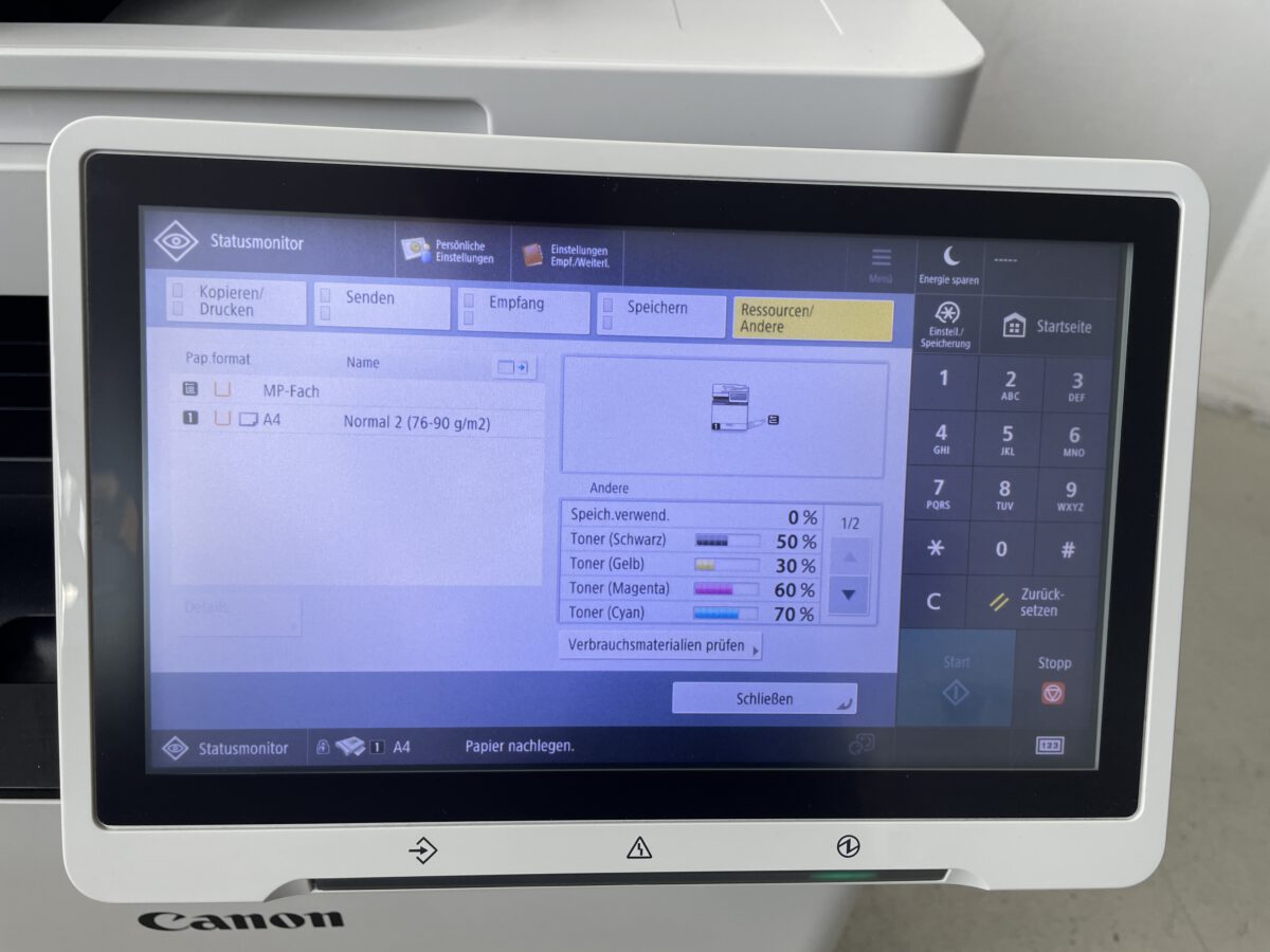 Farbdrucker Canon IR DX C357i DUAL-Scanner, OCR, WLAN – Bild 4