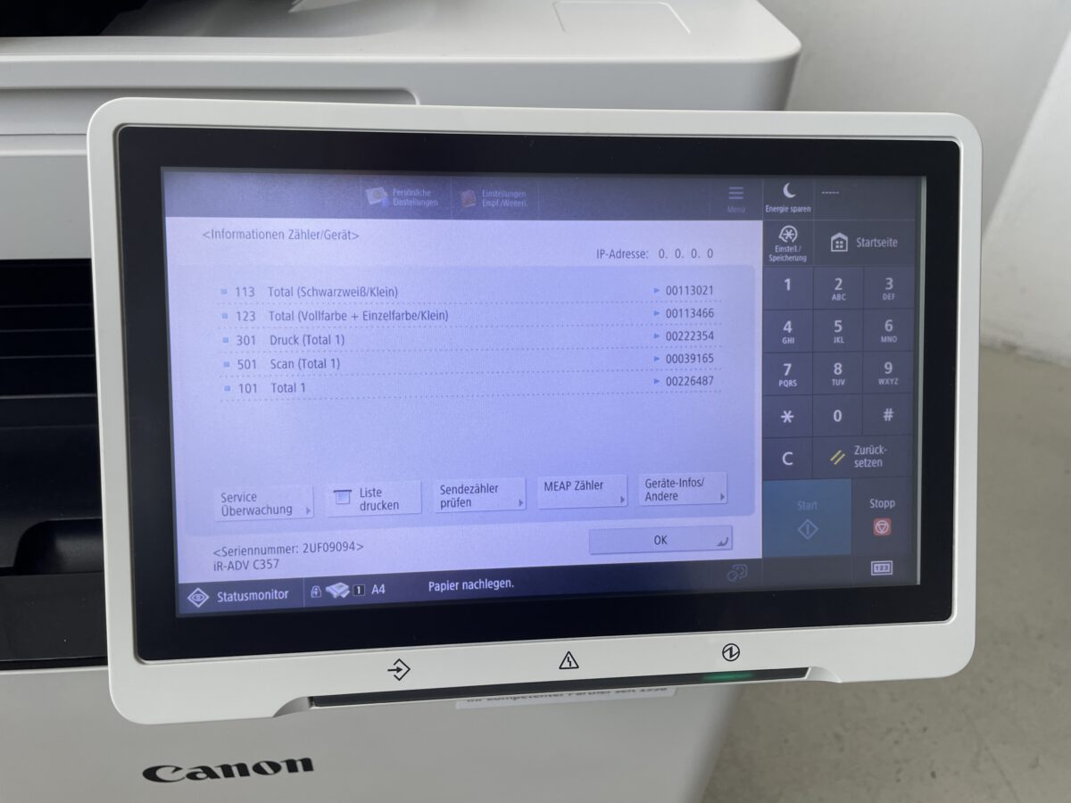 Farbdrucker Canon IR DX C357i DUAL-Scanner, OCR, WLAN – Bild 3